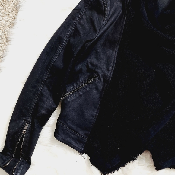 Free People Drape Front Moto Jacket - Picture 9 of 10